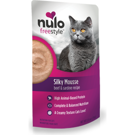 Nulo Freestyle Grain-Free Wet Cat Food, Silky Mousse, Beef & Sardine