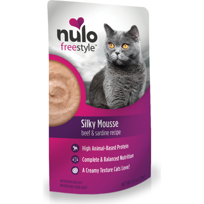Nulo Freestyle Grain-Free Wet Cat Food, Silky Mousse, Beef & Sardine