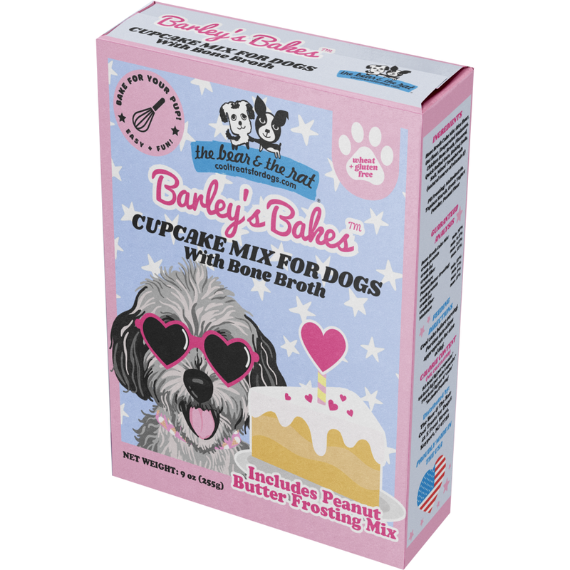 The Bear & The Rat Barley's Bakes Dog Cupcake Mix, Bone Broth, 9-oz image number null