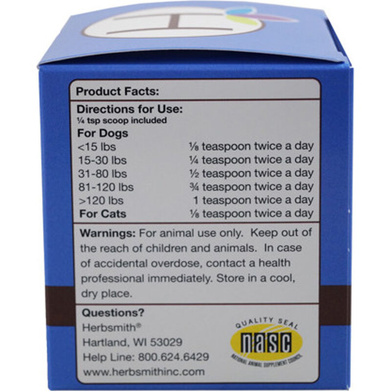 Herbsmith Milk Thistle Liver Support Powder Dog & Cat Supplement, 75-g image number null