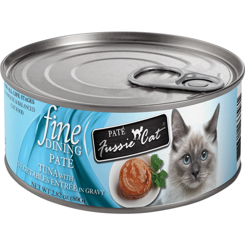 Fussie Cat Fine Dining Pate Canned Cat Food, Tuna & Vegetables, 2.82-oz image number null