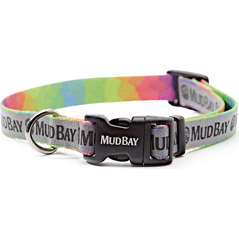 Mud Bay Reflective Dog Collar, Rainbow image number null