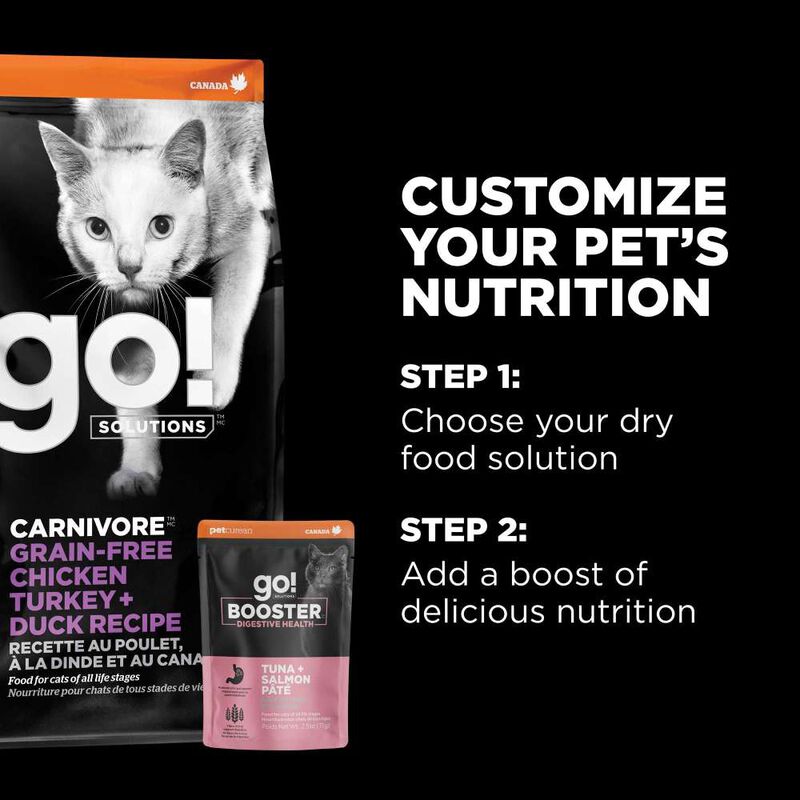 Go! Solutions Booster Wet Cat Food, Digestive Health, Tuna & Salmon Pate, 2.5-oz image number null