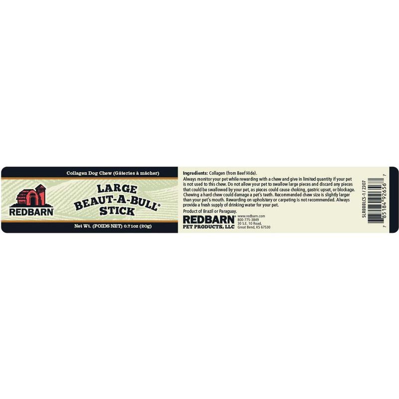 Redbarn Beaut-a-Bull Collagen Stick Dog Treat image number null