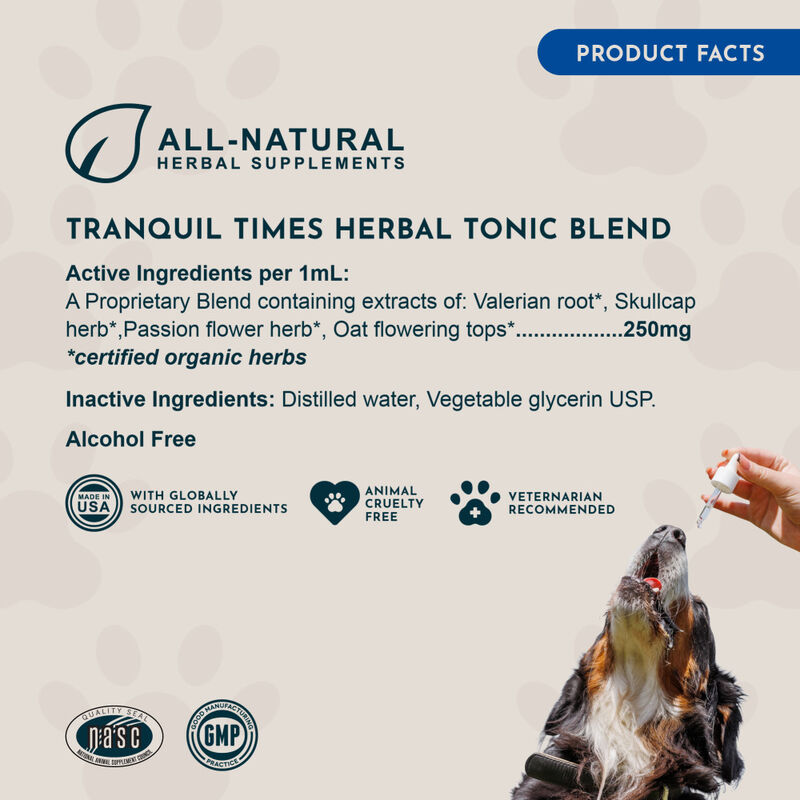 Animal Essentials Tranquility Blend Herbal Dog & Cat Supplement, 1-oz image number null