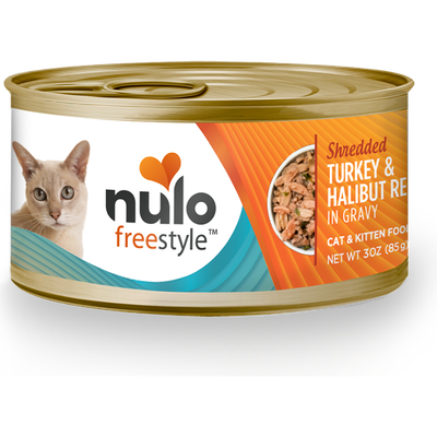 Nulo Freestyle Grain-Free Canned Cat Food, Shredded, Turkey & Halibut