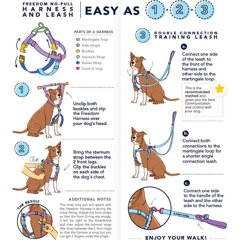 2 Hounds Design Freedom No-Pull Dog Harness, Black image number null
