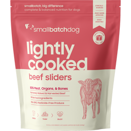 Small Batch Lightly Cooked Frozen Dog Food, Beef