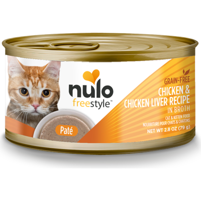 Nulo Freestyle Grain-Free Canned Cat Food, Pate, Chicken & Chicken Liver