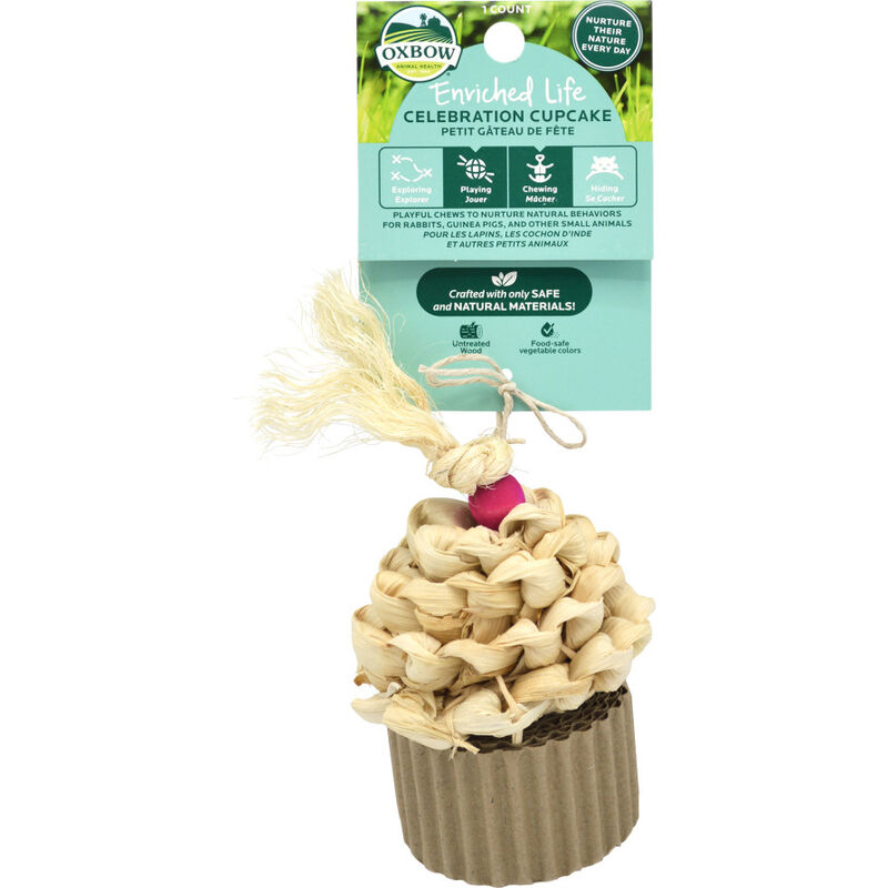 Oxbow Enriched Life Small Animal Chew Toy, Celebration Cupcake image number null