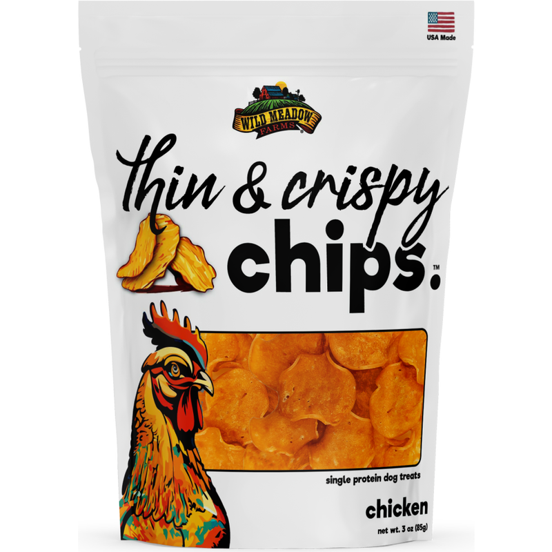 Wild Meadow Farms Thin & Crispy Dog Treats, Chicken, 3-oz image number null
