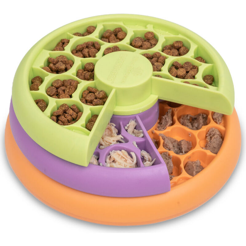 Petstages Catstages Kitty Lickin' Layers Fun Feeder Treat Puzzle Cat Toy image number null