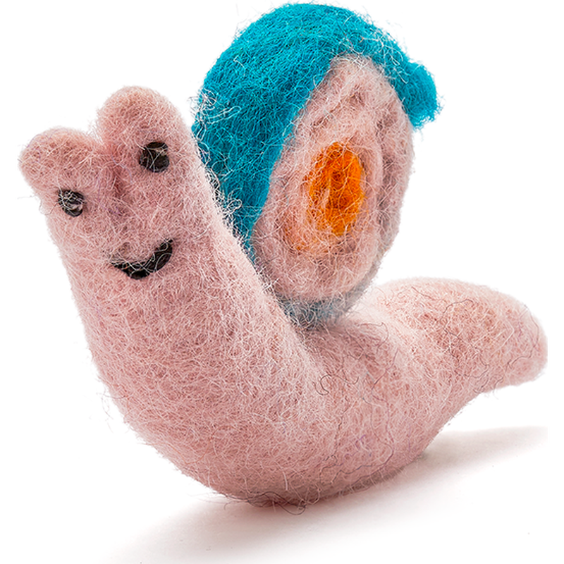 Mud Bay Felted Snail Cat Toy image number null