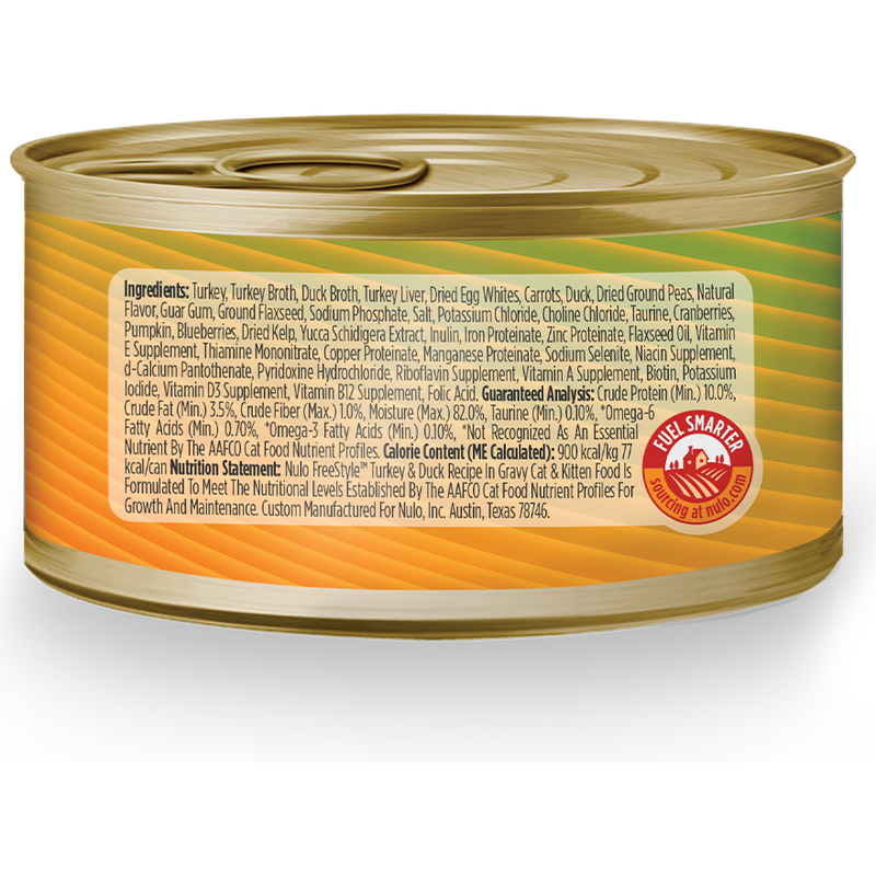 Nulo Freestyle Grain-Free Canned Cat Food, Minced, Turkey & Duck, 3-oz image number null