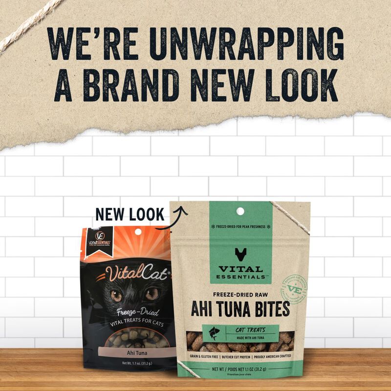Vital Essentials Raw Freeze-Dried Cat Treats, Ahi Tuna Bites, 1.1-oz image number null