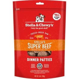 Stella & Chewy's Dinner Patties Raw Freeze-Dried Dog Food, Stella's Super Beef