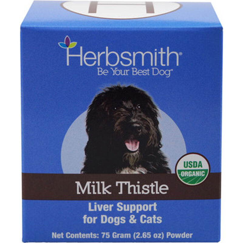 Herbsmith Milk Thistle Liver Support Powder Dog & Cat Supplement, 75-g image number null