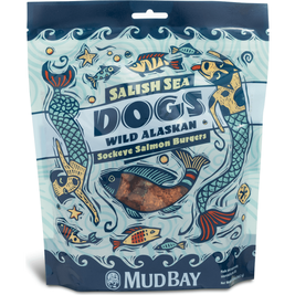 Mud Bay Salish Sea Dog Treats, Sockeye Salmon, Burgers, 12-oz