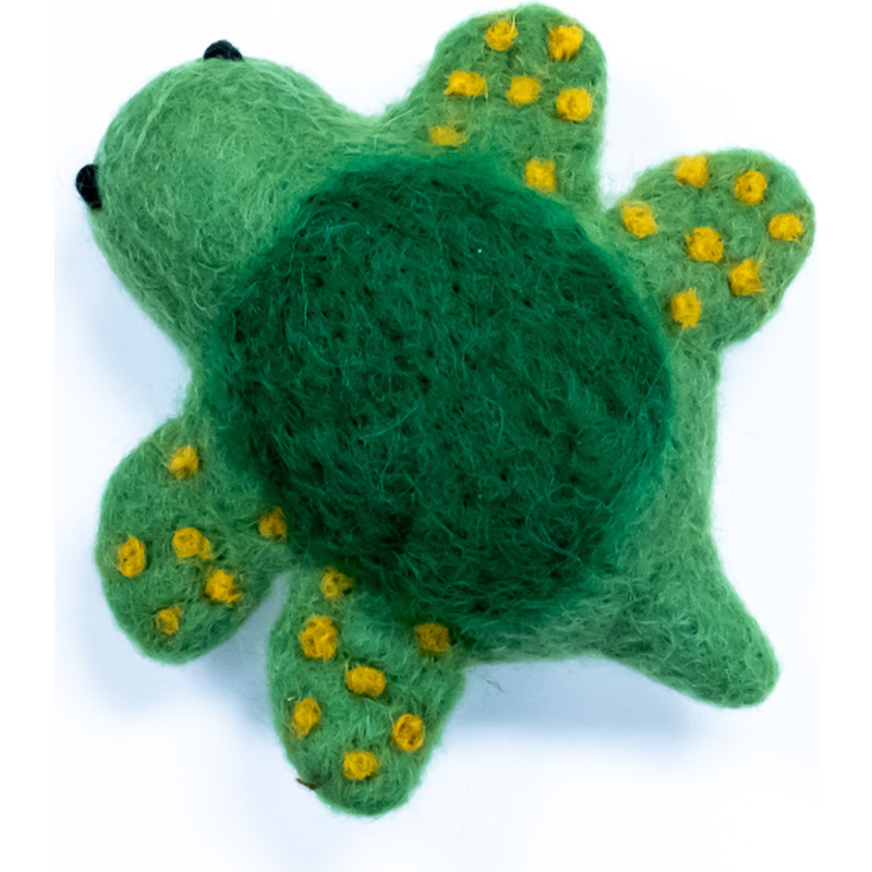 Mud Bay Felted Cat Toy, Sea Turtle image number null