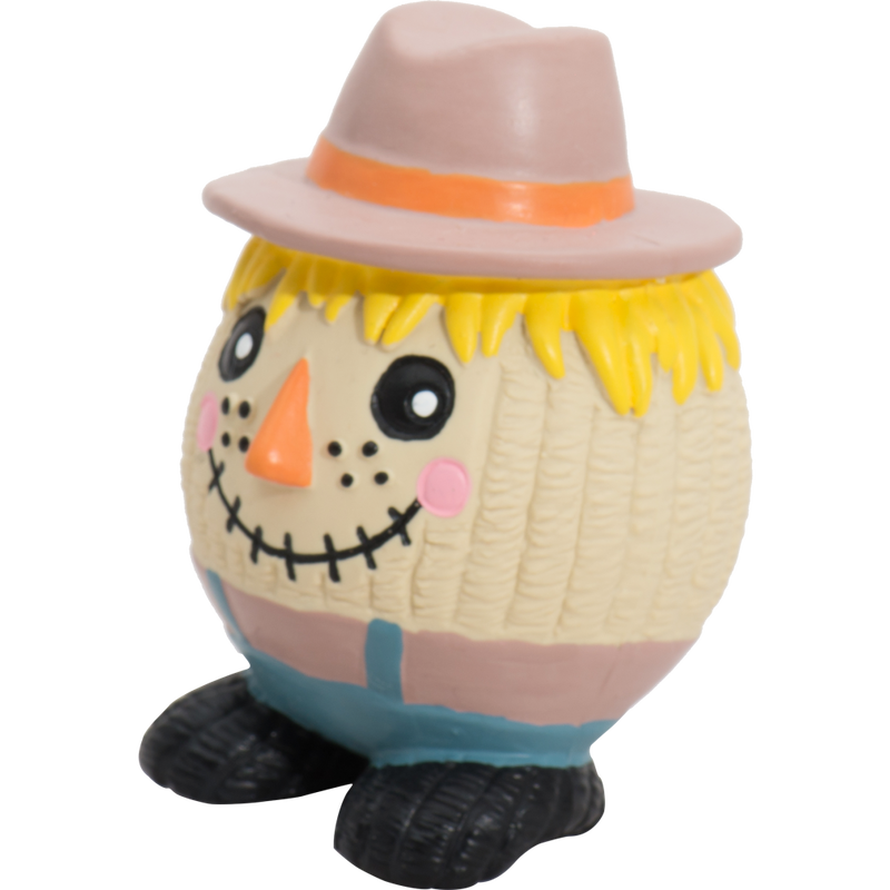 HuggleHounds Fall Ruff-Tex Ball Dog Toy, Tobias Scarecrow image number null