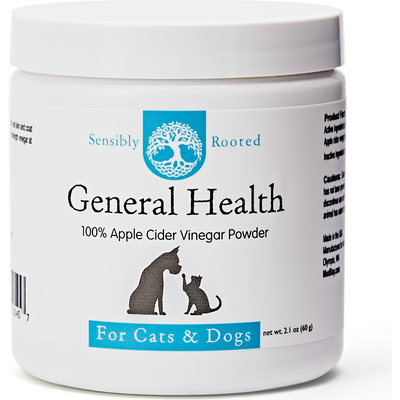 Mud Bay Sensibly Rooted Pet Supplement, General Health, Apple Cider Vinegar, Powder, 80-g