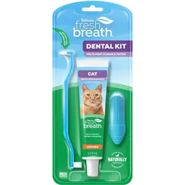Tropiclean Fresh Breath Dental Kit for Cats, Chicken