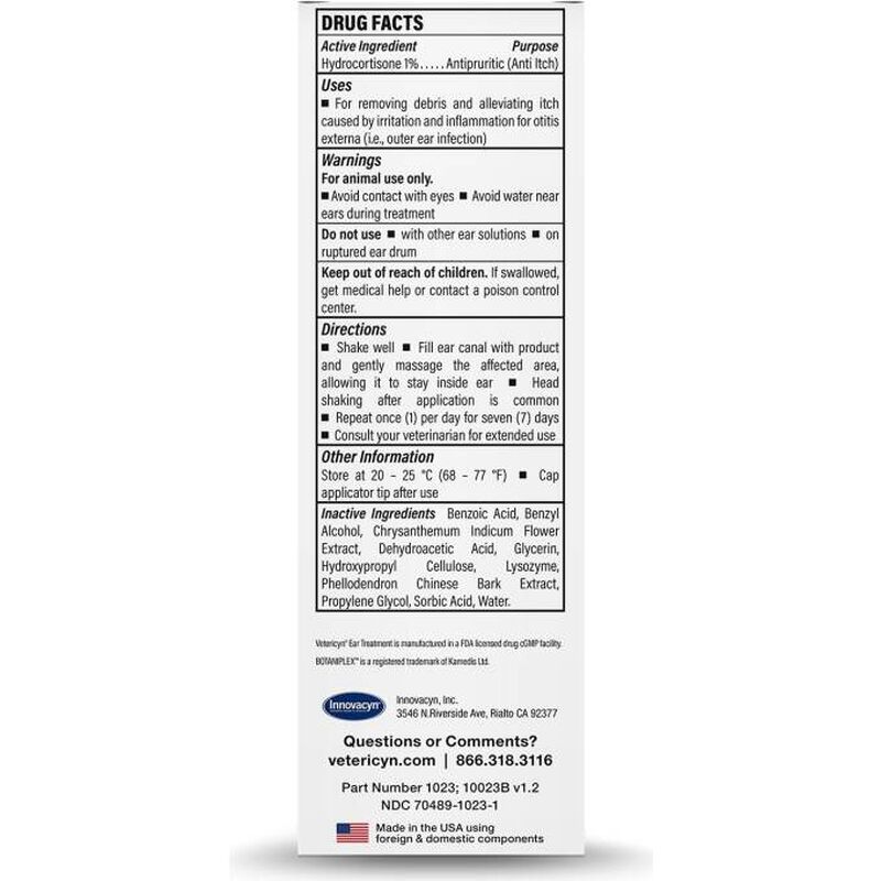 Vetericyn Triple-Action Ear Treatment for Pets, 1.5-oz image number null