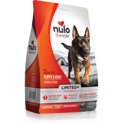 Nulo Freestyle Limited+ Grain-Free Dry Dog Food, Puppy & Adult, Turkey