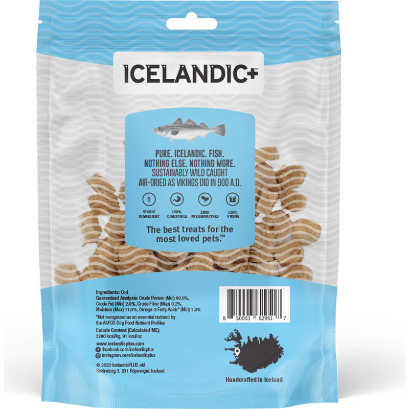 Icelandic+ Fish Chips Dog Treats, Cod, Mini, 2.5-oz image number null