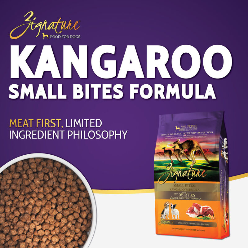 Zignature Limited Ingredient Dry Dog Food, Small Bites, Kangaroo, 4-lb image number null