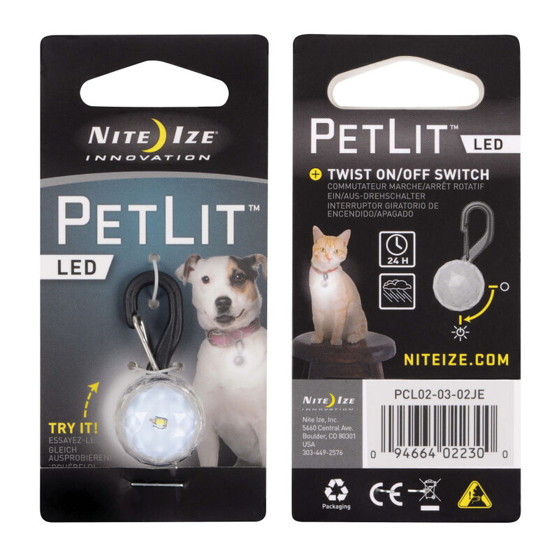 Nite Ize PetLit LED Dog Collar Light, Crystal Jewel image number null