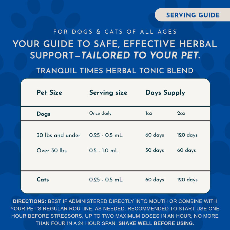 Animal Essentials Tranquility Blend Herbal Dog & Cat Supplement, 1-oz image number null