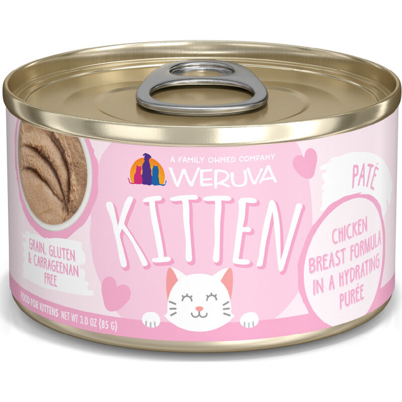 Weruva Kitten Canned Cat Food, Chicken Breast in Puree, 3-oz image number null