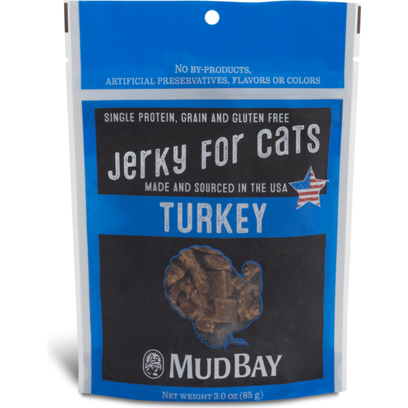Mud Bay Jerky Cat Treats, Turkey, 3-oz image number null