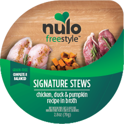 Nulo Freestyle Grain-Free Wet Cat Food, Signature Stews, Chicken Duck & Pumpkin
