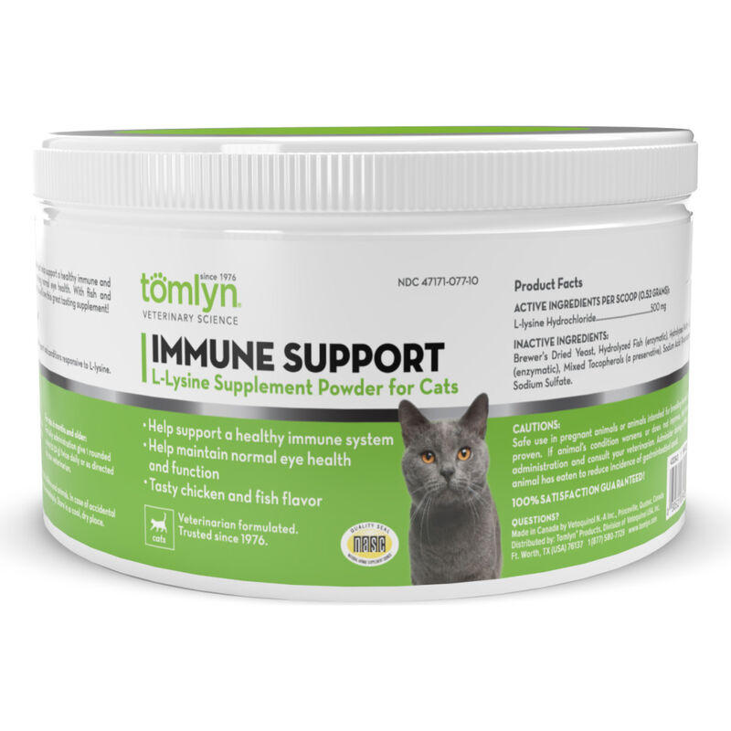 Tomlyn Immune Support L-Lysine Powder Cat Supplement, 100-g image number null