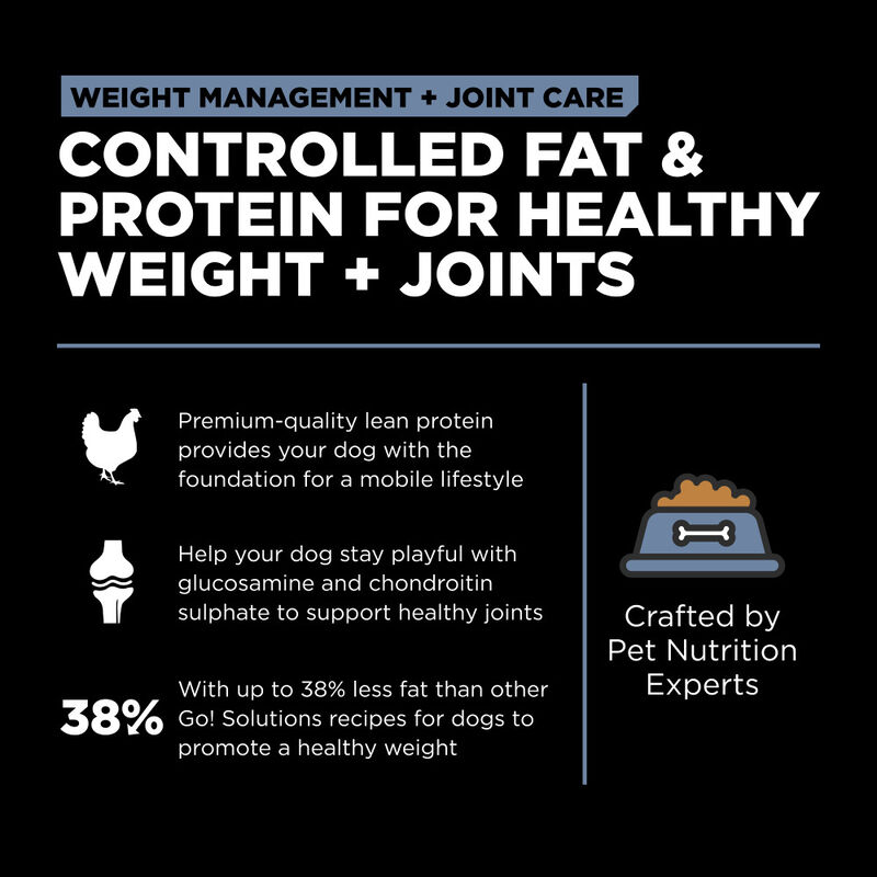 Go! Solutions Weight Management + Joint Care Grain-Free Dry Dog Food, Chicken image number null