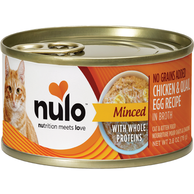 Nulo Grain-Free Canned Cat Food, Minced, Chicken & Quail Egg