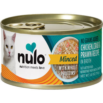 Nulo Grain-Free Canned Cat Food, Minced, Chicken Crab & Prawn