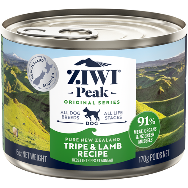 ZIWI Peak Original Series Canned Dog Food, Tripe & Lamb, 6-oz image number null