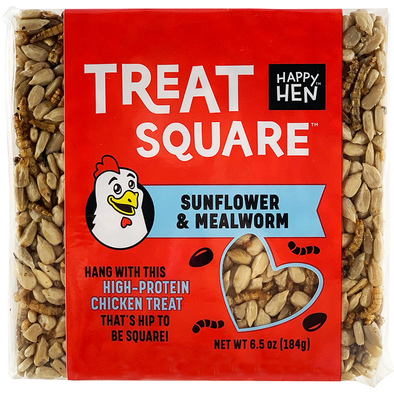 Happy Hen Treat Square Sunflower & Mealworm Chicken Treat, 5.5-oz image number null